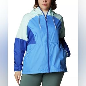 COLUMBIA Plus Size Active Side Hill Colorblock Windbreaker Jacket